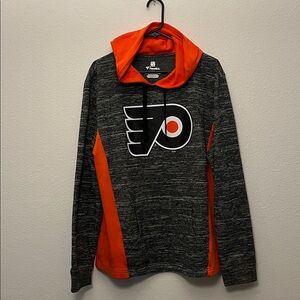 Philadelphia Flyers Large Gray/Orange Hoodie
